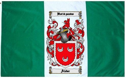 Alder family crest coat of arms flag