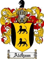Aldham coat of arms family crest download