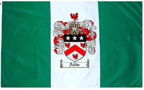 Aldis family crest coat of arms flag