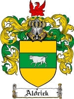 Aldrick coat of arms family crest download
