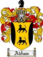 Aldum coat of arms family crest download