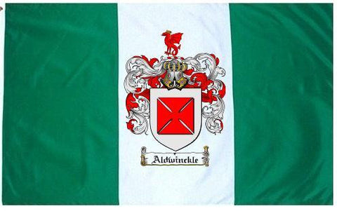 Aldwinckle family crest coat of arms flag