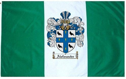 Alefounder family crest coat of arms flag