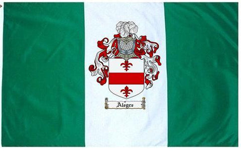 Alegre family crest coat of arms flag