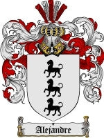 Alejandre coat of arms family crest download