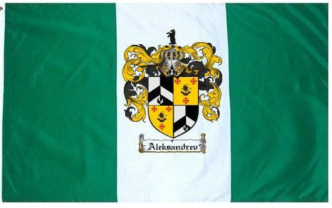 Aleksandrev family crest coat of arms flag