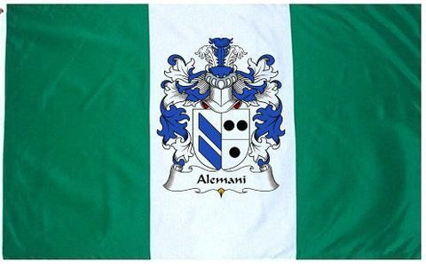 Alemani family crest coat of arms flag