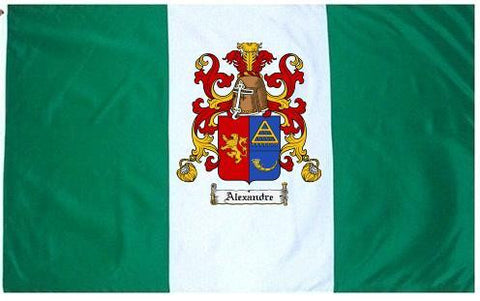 Alexandre family crest coat of arms flag