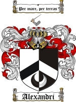 Alexandri coat of arms family crest download