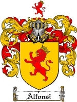 Alfonsi coat of arms family crest download