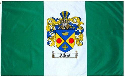 Alfred family crest coat of arms flag