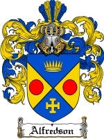 Alfredson coat of arms family crest download