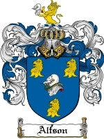 Alfson coat of arms family crest download