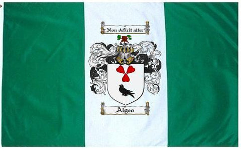 Algeo family crest coat of arms flag