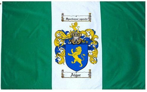 Alger family crest coat of arms flag