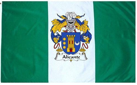 Alicante family crest coat of arms flag