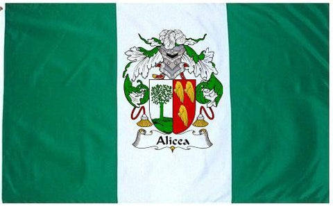 Alicea family crest coat of arms flag