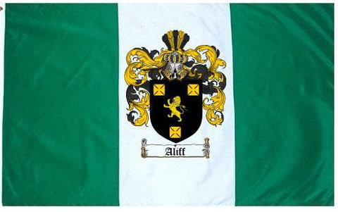 Aliff family crest coat of arms flag