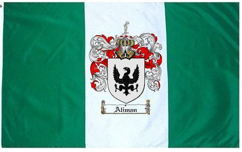 Aliman family crest coat of arms flag