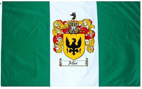 Aljer family crest coat of arms flag