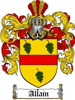 Allain coat of arms family crest download