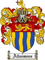 Allansone coat of arms family crest download