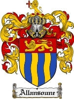 Allansoune coat of arms family crest download