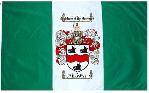 Allardice family crest coat of arms flag