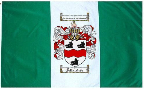 Allardise family crest coat of arms flag