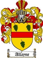 Allayne coat of arms family crest download