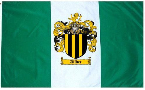 Allbee family crest coat of arms flag