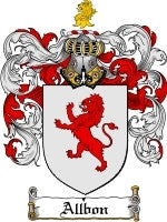 Allbon coat of arms family crest download