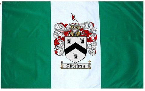 Allbritten family crest coat of arms flag