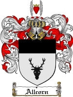 Allcorn coat of arms family crest download