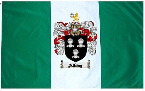 Allday family crest coat of arms flag
