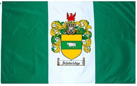 Allderidge family crest coat of arms flag