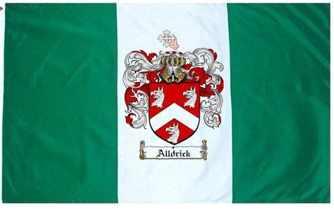 Alldrick family crest coat of arms flag