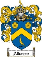 Alleaume coat of arms family crest download