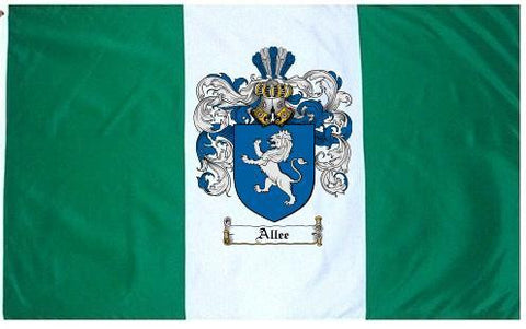 Allee family crest coat of arms flag