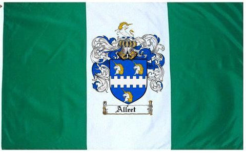 Alleet family crest coat of arms flag