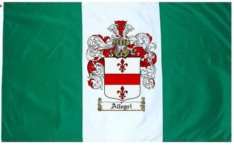 Allegri family crest coat of arms flag