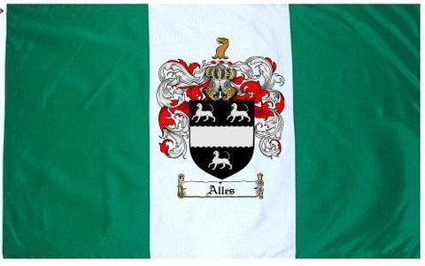 Alles family crest coat of arms flag