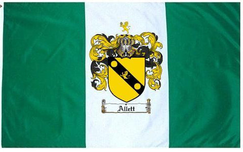 Allett family crest coat of arms flag