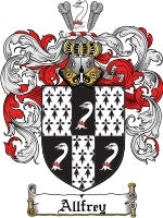 Allfrey coat of arms family crest download
