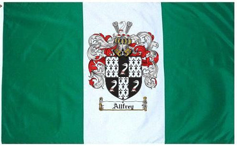 Allfrey family crest coat of arms flag