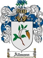 Allmann coat of arms family crest download