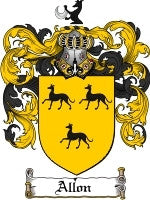 Allon coat of arms family crest download