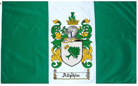 Allphin family crest coat of arms flag