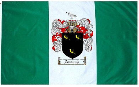 Allsupp family crest coat of arms flag