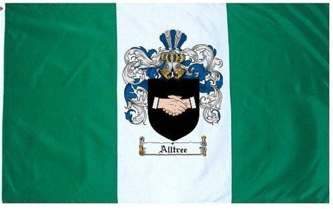 Alltree family crest coat of arms flag